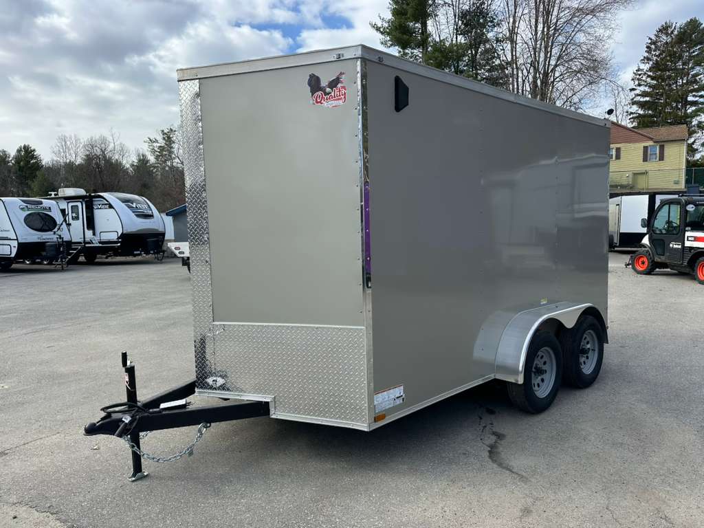 Quality Carg 7x12 Cargo / Enclosed Trailer – Tandem 3,500 lb Brake Axles