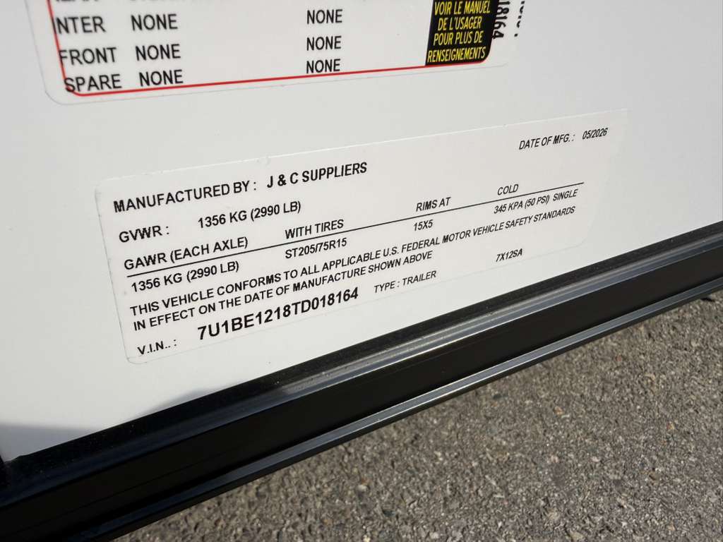 2026 J&C Suppliers 7x12 Enclosed Cargo | Canterbury CT